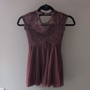 Weissman Mauve Lace Dance Costume